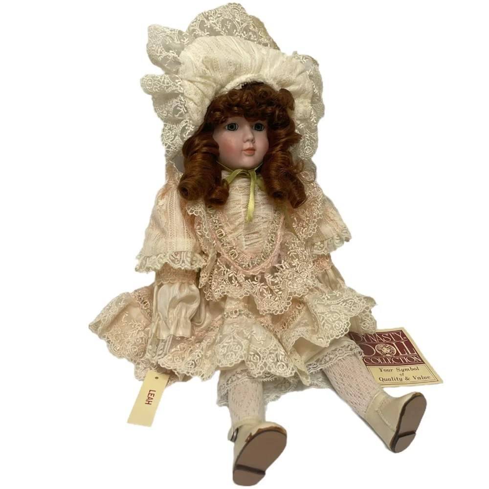 Vintage Doll Dynasty Doll Collection Leah Victorian Cottagecore Porcelain Bisque
